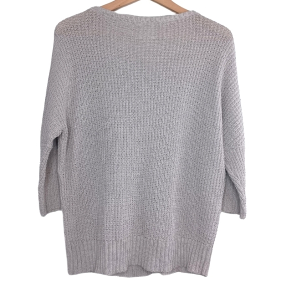 LA'T by L'Agence Open Knit-Paneled 100% Silket Cotton Jumper Sweater - Picture 3 of 16